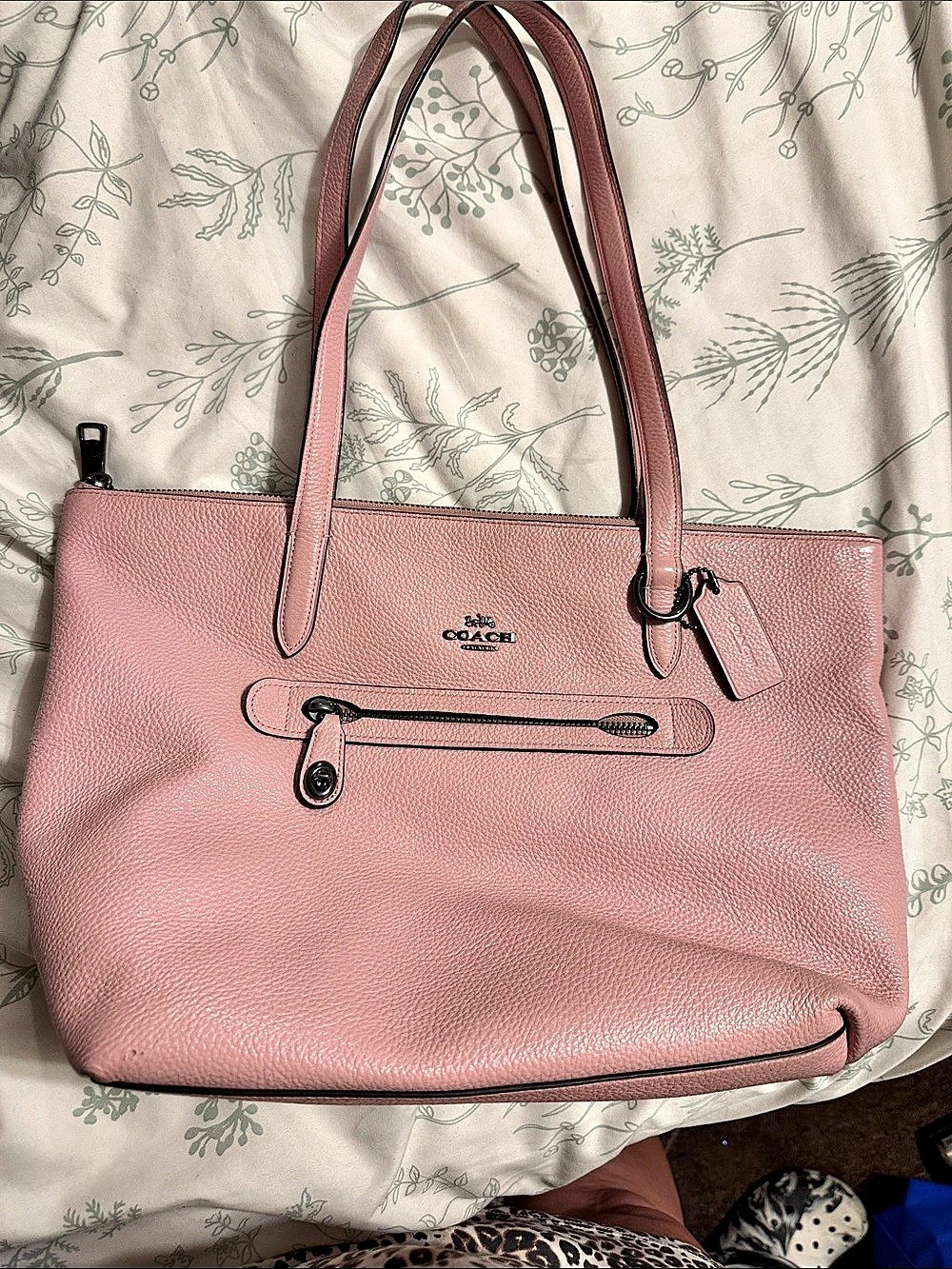 Coach Taylor Tote Pink Leather-Look Tote